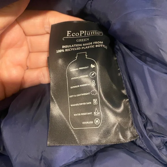 Bernardo hooded quilted puffer coat,zip-front closure & side zip pockets XL NWT - Picture 8 of 10